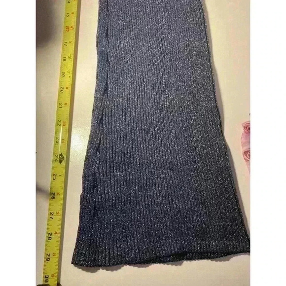 Scotch & Soda Flared Lurex Pants High Rise Metallic Knit Stretch Size S - Picture 10 of 12